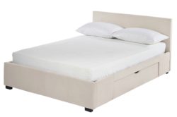 Hygena Lavendon Kingsize 2 Drawer Bed Frame - Latte
